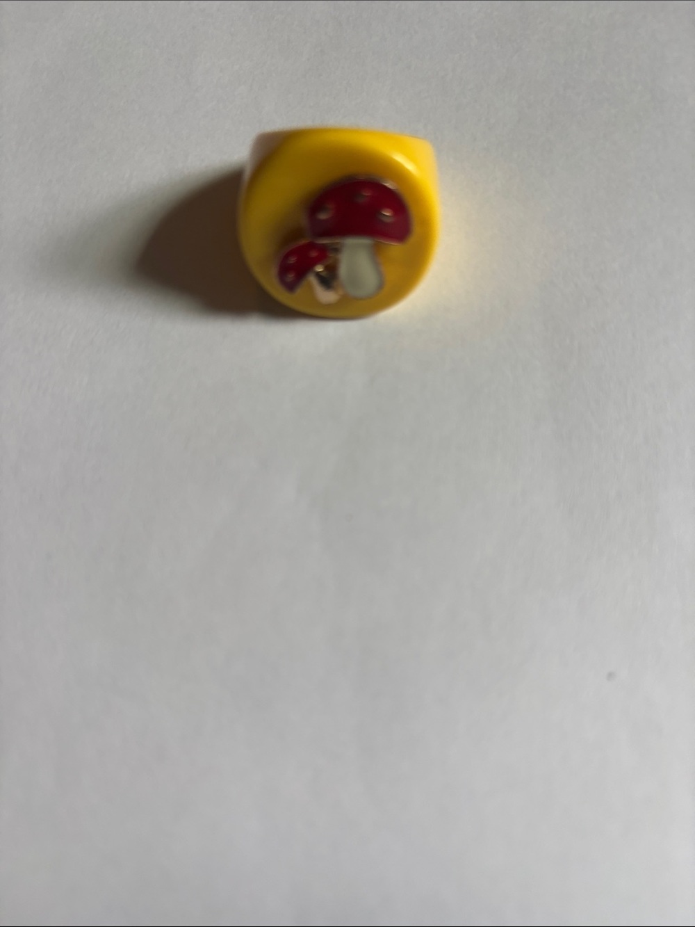 Yellow Mushroom Ring - Cute Mushroom Design. Small